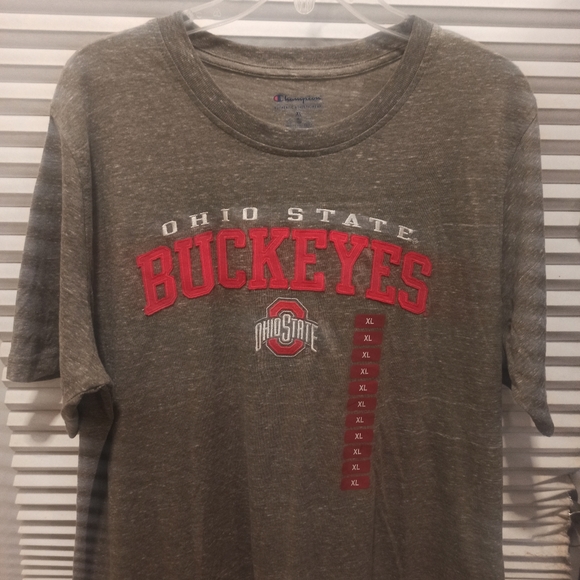Ohio State Buckeyes Size XL Champion T Shirt Gray Short Slee - Picture 2 of 12